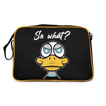 So what? with duck comic - Retro Bag - black/gold - Back