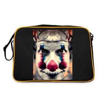 Clown - Retro Tasche - Schwarz/Gold - Hinten