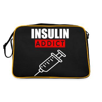 Insulin addict logo - Retro Bag - black/gold - Back