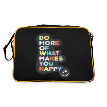 do more of what makes you happy - Retro Bag - black/gold - Back