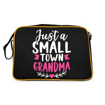 Just A Small Town Grandma Village Little City Town - Retro Bag - black/gold - Back