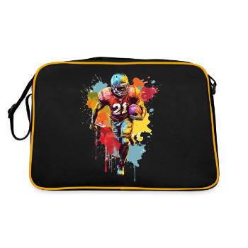 Joueur de football américain USA Sport Colorful Splash - Sac Retro - noir/or - Dos