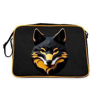 Black and gold fox - Retro Bag - black/gold - Back