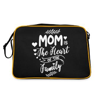 La mère est le cœur d’une famille - Sac Retro - noir/or - Dos
