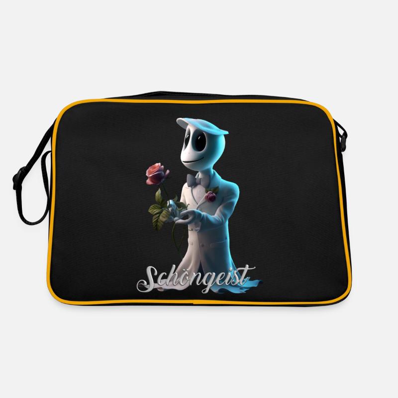 Schöngeist - Retro Tasche - Schwarz/Gold