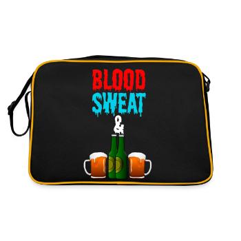 Blood Sweat and BEERS - Retro Bag - black/gold - Back