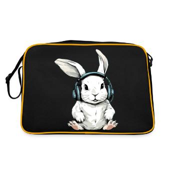 Crap the audiophile rabbit - Retro Bag - black/gold - Back