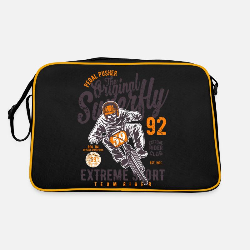 Fahrrad - Retro Tasche - Schwarz/Gold