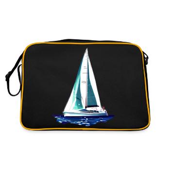 Sailing Sailboat Sailing Sailing Sailing Ship - Retro Bag - black/gold - Back