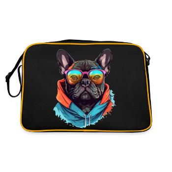 Compagnon de la ville : le fantôme du bouledogue français - Sac Retro - noir/or - Dos