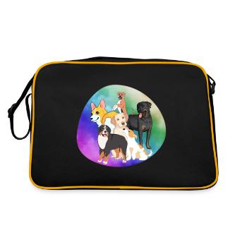 Dogs - Retro Bag - black/gold - Back