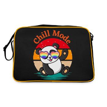 Un panda mignon portant des lunettes de soleil - Sac Retro - noir/or - Dos