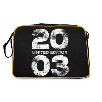 Limited Edition 2003, Geburtstag Geschenk - Retro Tasche - Schwarz/Gold - Hinten