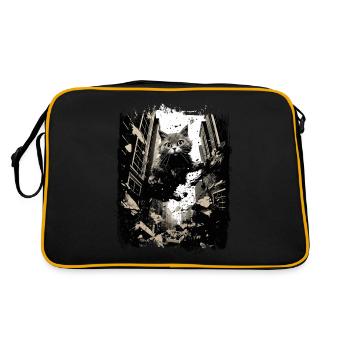 Les sauts de chat dans une grande ville détruisent l’art de la ville - Sac Retro - noir/or - Dos