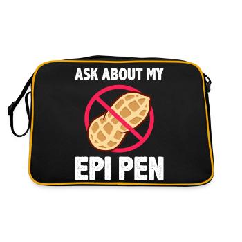 Posez-moi des questions sur mon Epi Pen - Sac Retro - noir/or - Dos