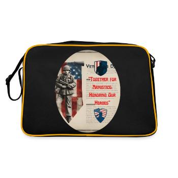 Vétérans, anciens combattant, armistice. - Sac Retro - noir/or - Dos