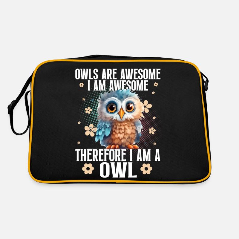 Eule Eulen Retro Tasche