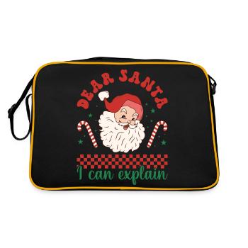 Dear Santa I Can Explain - Retro Bag - black/gold - Back