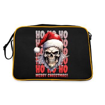 Christmas Skull Skull Horror Creepy - Retro Bag - black/gold - Back