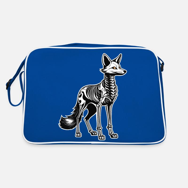 Fox Skeleton Illustration Retro Bag
