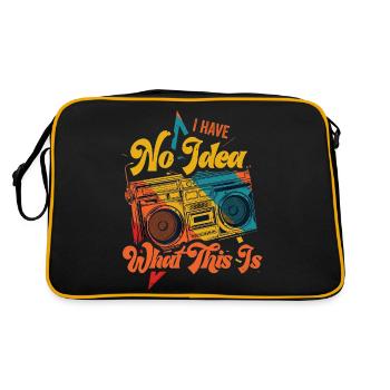 Music, Retro, Heavy Metal, Hard Rock, Punk, Vinyl, Pop - Retro Bag - black/gold - Back