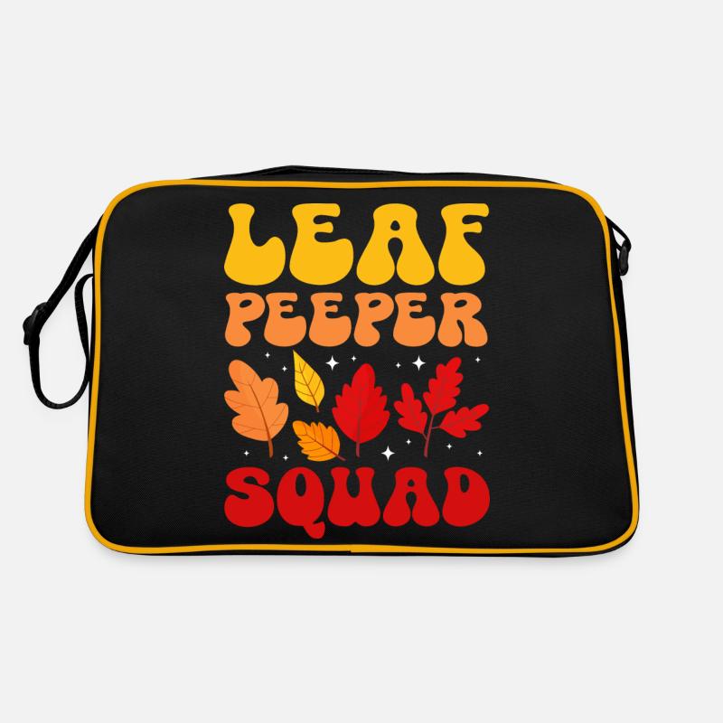 Leaf Peeper Squad Fall Season Leaf Collecting Retro Bag