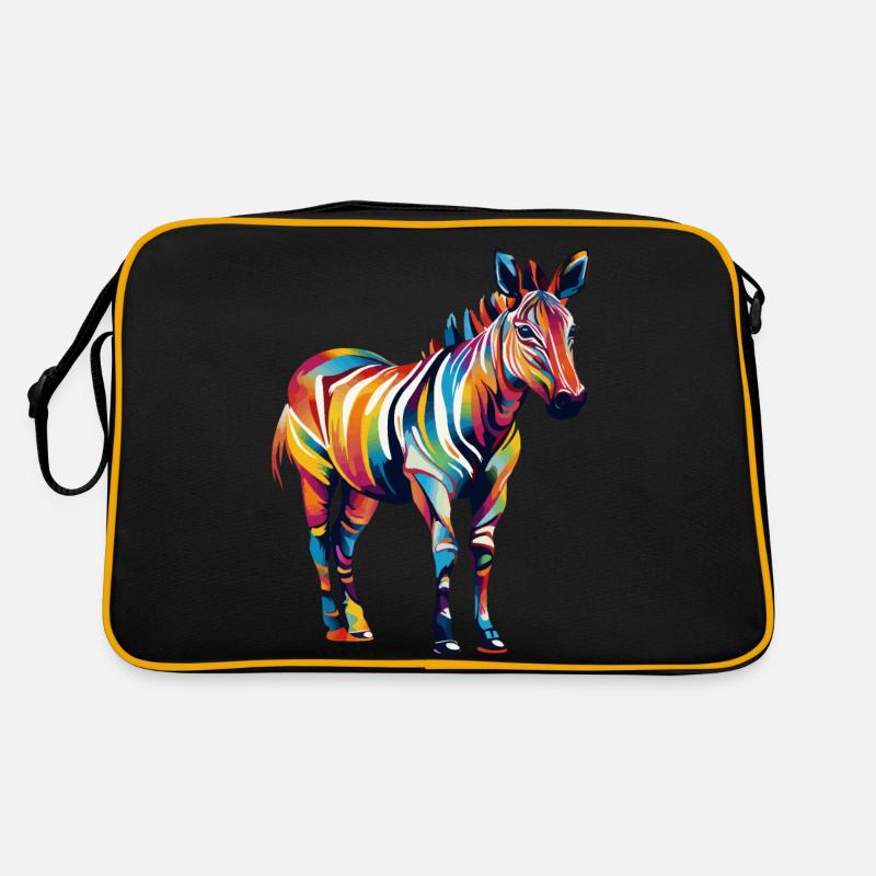 Des taches de peinture okapi colorées éclaboussent des éclaboussures de peinture Sac Retro