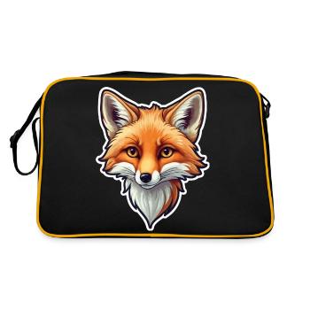 Fuchs Illustration - Retro Tasche - Schwarz/Gold - Hinten