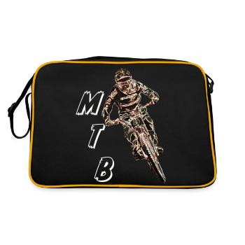 Downhill mountain biking - Retro Bag - black/gold - Back