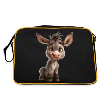 Donkeys are flight animals and farm animals - Retro Bag - black/gold - Back