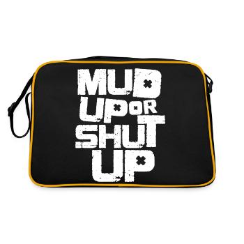 Boue ou tais-toi Coureur de course dans la boue - Sac Retro - noir/or - Dos