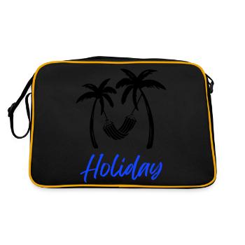 Palms Relax Holiday1 - Retro Bag - black/gold - Back