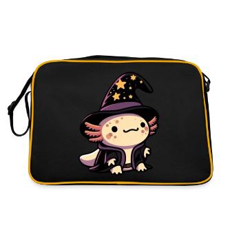 Axolotl Wizard - Animal de compagnie fantastique - Sac Retro - noir/or - Dos