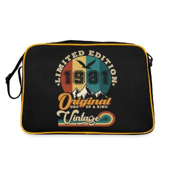 Original 1981 Vintage Édition limitée Cadeau - Sac Retro - noir/or - Dos