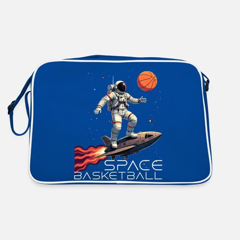 Space Basketball Astronaut Raumschiff Geschenk Retro Tasche
