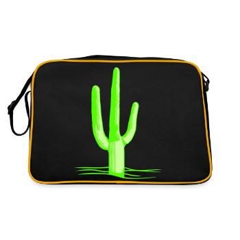 Cactus Spines Desert Cacti Cool Cacti - Retro Bag - black/gold - Back