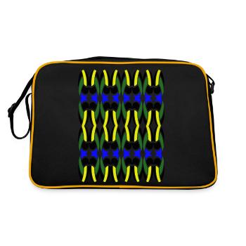 Design multicolore unique - Sac Retro - noir/or - Dos