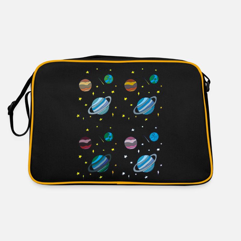 Planet pattern colorful Retro Bag
