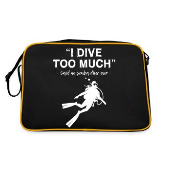Je plonge trop en plongée sous-marine - Sac Retro - noir/or - Dos