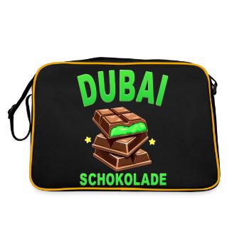 Dubai Chocolate - Funny Saying - Retro Bag - black/gold - Back