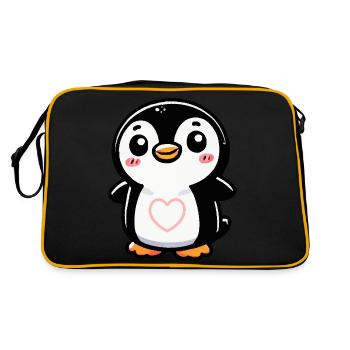 Penguin Comic Heart - Retro Bag - black/gold - Back