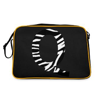 Letter q zebra - Retro Bag - black/gold - Back