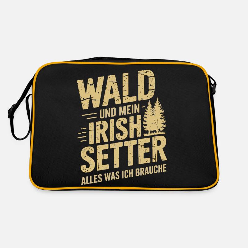 Wald und mein Irish Setter Retro Tasche