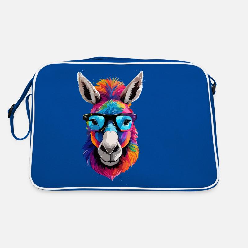 Âne,graffiti,peinture, coloré,nerd Sac Retro