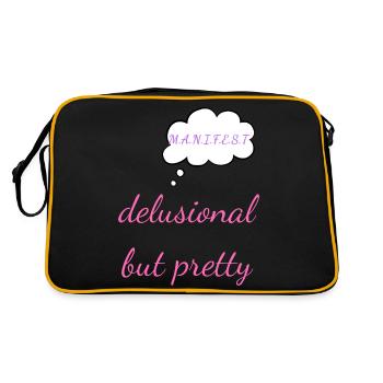 Delusional But Pretty – Y2K Soft Girl Confidence T - Retro Bag - black/gold - Back
