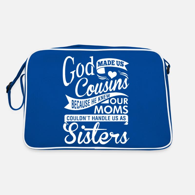 God Made Us Cousins Retro Bag