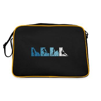 Bouldering Mountain Climbing Gift Mountaineering Retro - Retro Bag - black/gold - Back