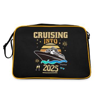Cruising into 2025 New Year - Retro Bag - black/gold - Back