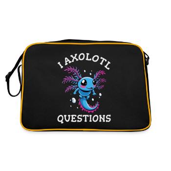 Axolotl pose beaucoup de questions - Sac Retro - noir/or - Dos