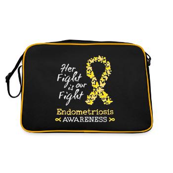 Votre combat est notre combat contre l’endométriose - Sac Retro - noir/or - Dos